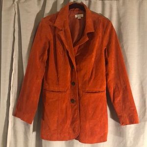 Orange suede jacket